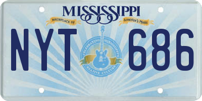 MS license plate NYT686