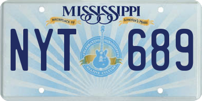 MS license plate NYT689