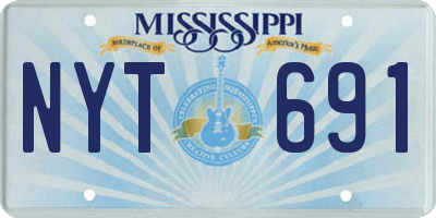 MS license plate NYT691