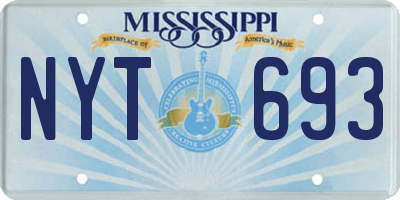 MS license plate NYT693