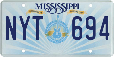 MS license plate NYT694