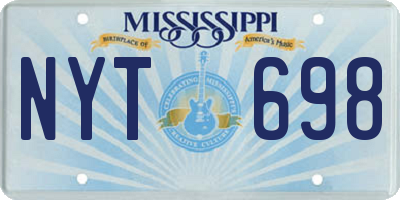 MS license plate NYT698