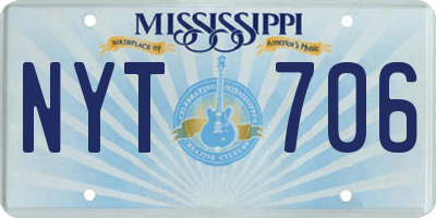 MS license plate NYT706