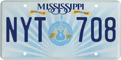 MS license plate NYT708