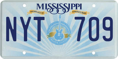 MS license plate NYT709