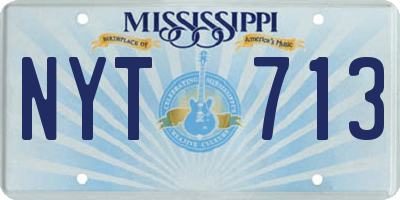 MS license plate NYT713