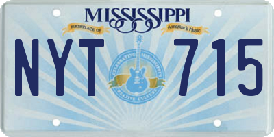 MS license plate NYT715