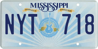 MS license plate NYT718