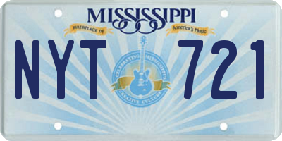 MS license plate NYT721