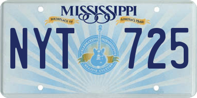 MS license plate NYT725
