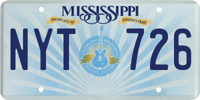 MS license plate NYT726
