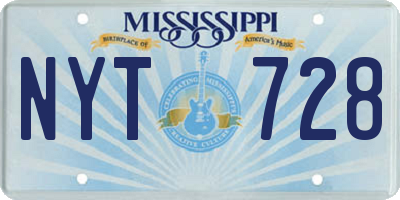 MS license plate NYT728