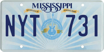 MS license plate NYT731