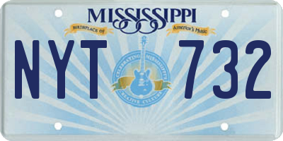 MS license plate NYT732