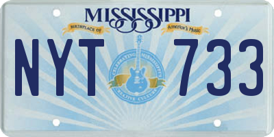 MS license plate NYT733