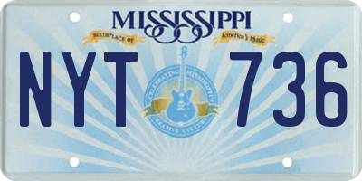 MS license plate NYT736