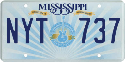MS license plate NYT737
