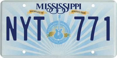 MS license plate NYT771