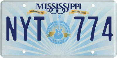 MS license plate NYT774