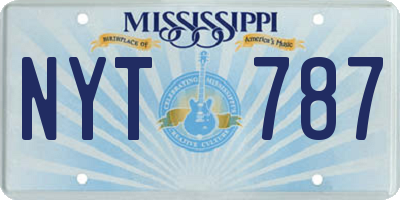 MS license plate NYT787