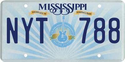 MS license plate NYT788