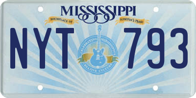 MS license plate NYT793