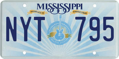 MS license plate NYT795