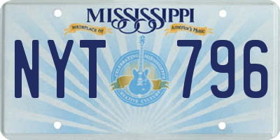MS license plate NYT796