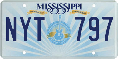 MS license plate NYT797