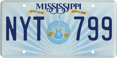 MS license plate NYT799