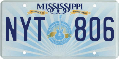 MS license plate NYT806