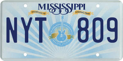 MS license plate NYT809