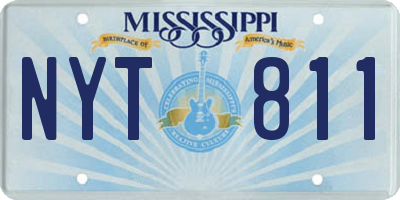 MS license plate NYT811
