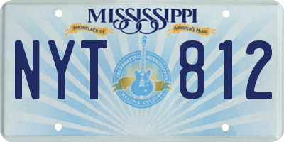 MS license plate NYT812