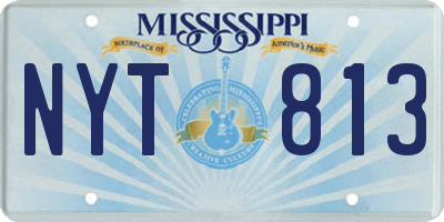 MS license plate NYT813