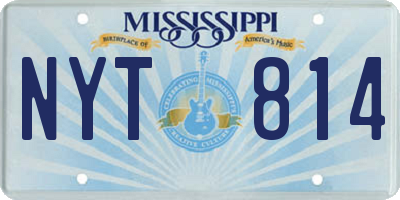 MS license plate NYT814