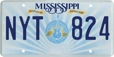 MS license plate NYT824