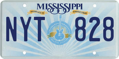 MS license plate NYT828