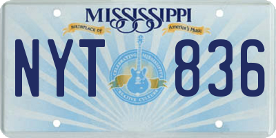 MS license plate NYT836