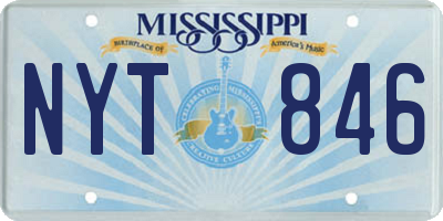 MS license plate NYT846