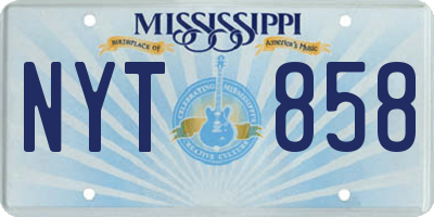 MS license plate NYT858