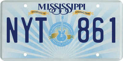 MS license plate NYT861