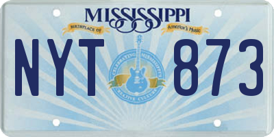 MS license plate NYT873
