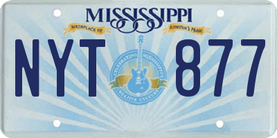 MS license plate NYT877