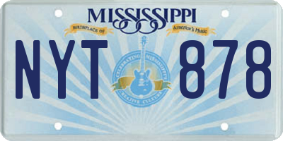 MS license plate NYT878