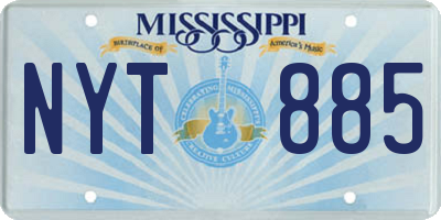 MS license plate NYT885