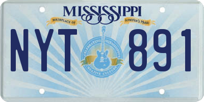 MS license plate NYT891