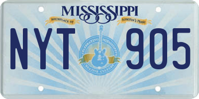 MS license plate NYT905