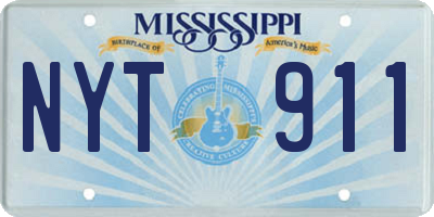 MS license plate NYT911