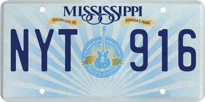 MS license plate NYT916